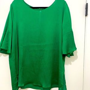 “Ann Taylor” Green Silk Blouse
